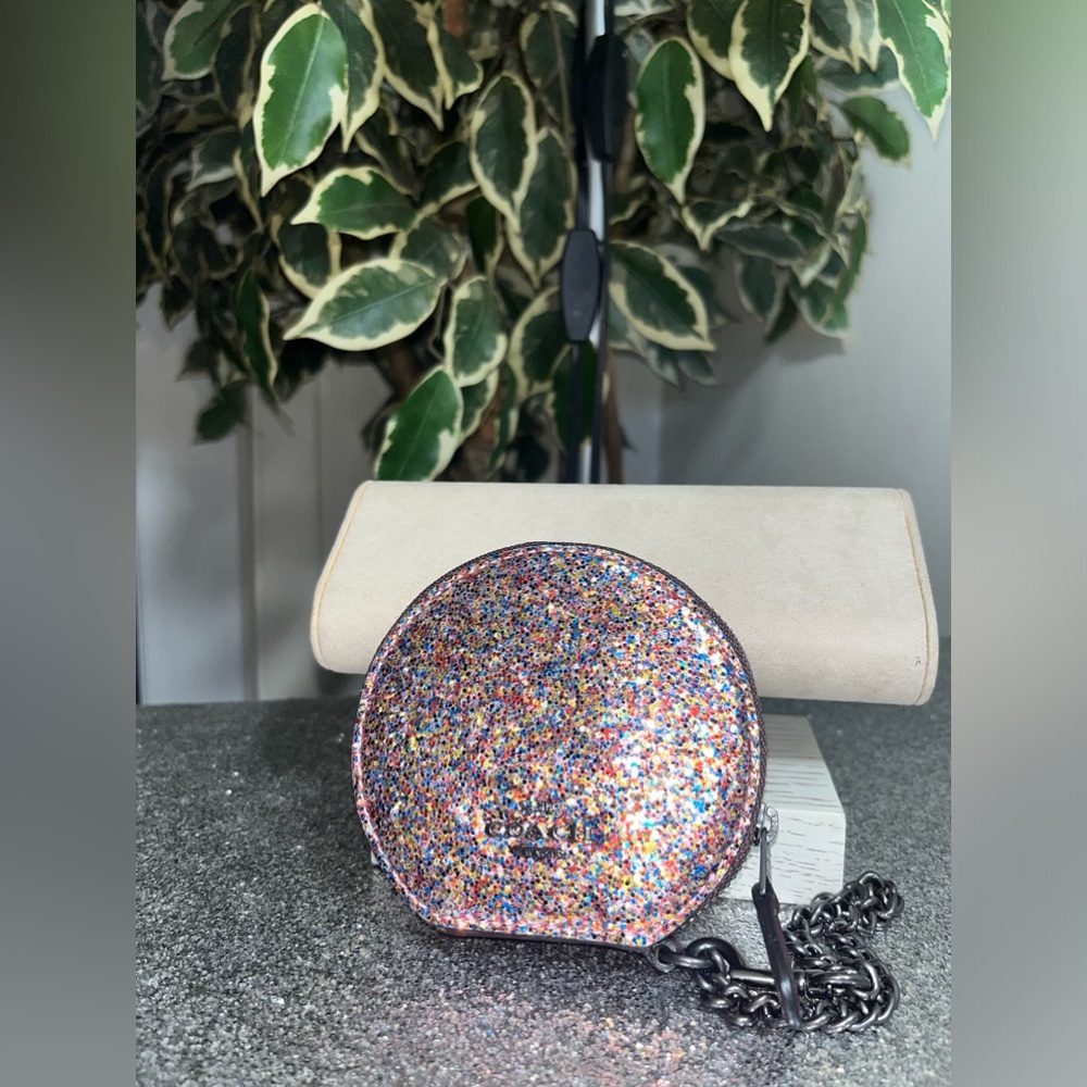Coach Keith Haring Collaboration
Glitter Heart Coin Case Chain Strap